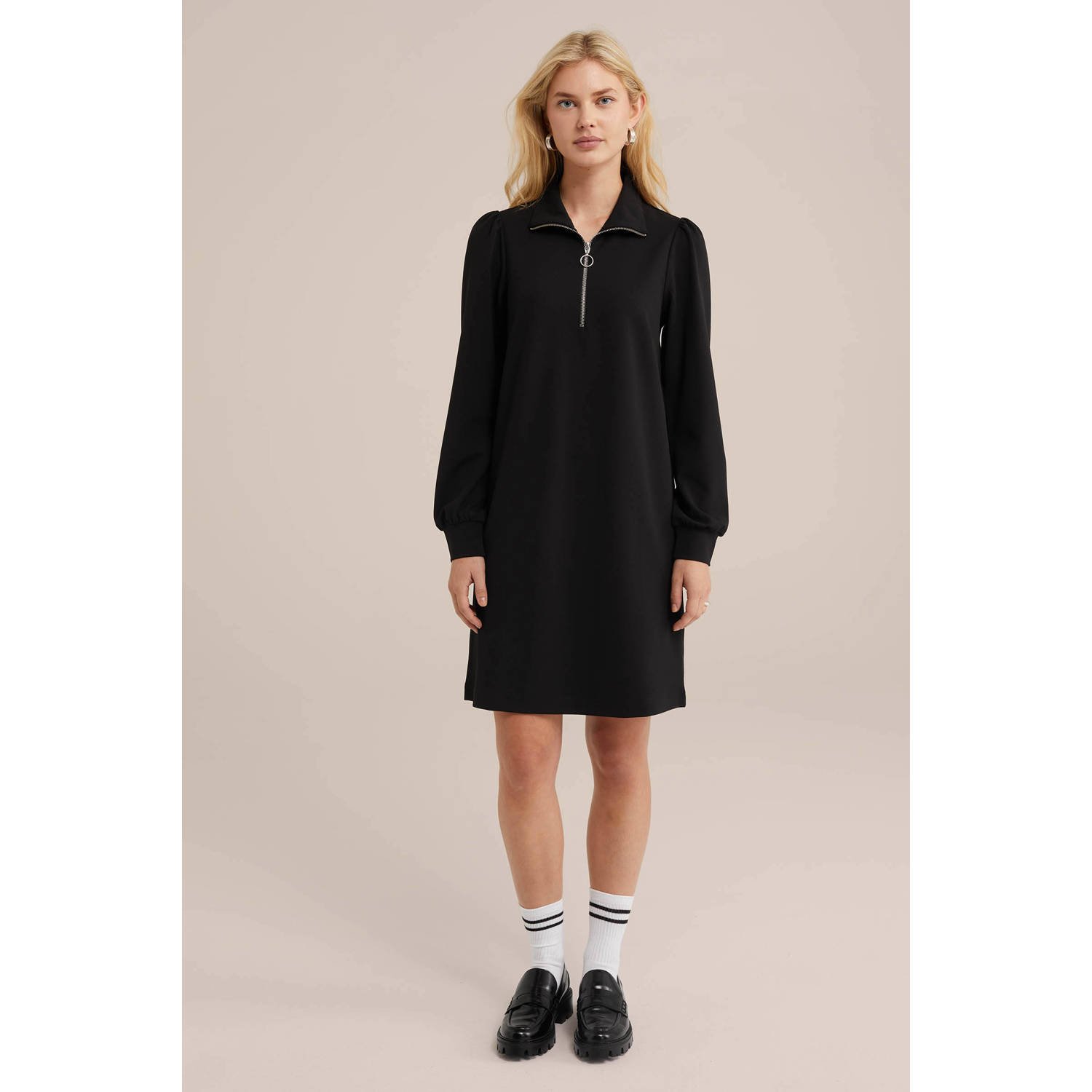 WE Fashion korte jurk zwart