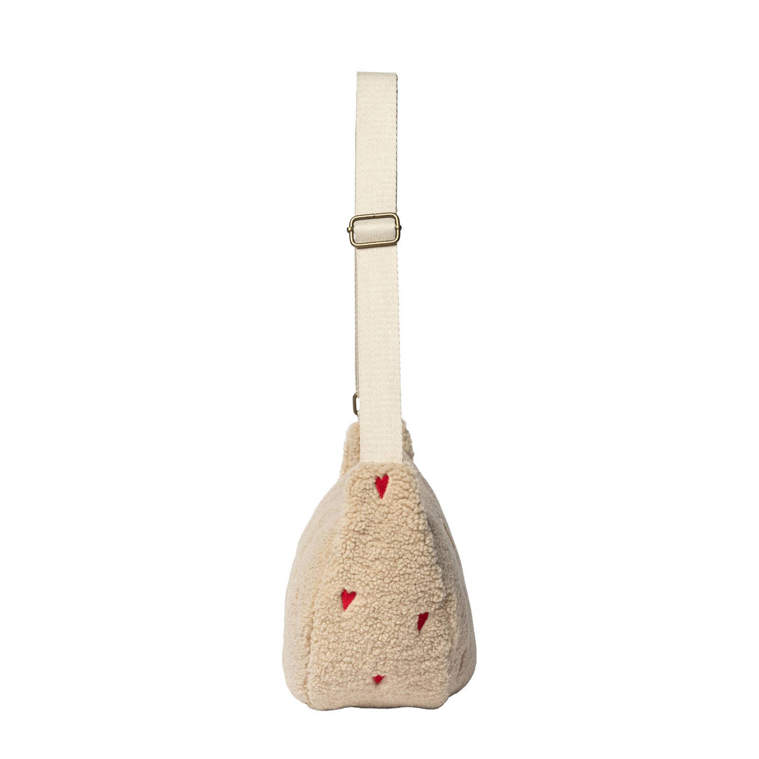 Studio Noos crossbody tas Teddy Hearts ecru