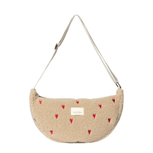 Studio Noos crossbody tas Teddy Hearts ecru afbeelding