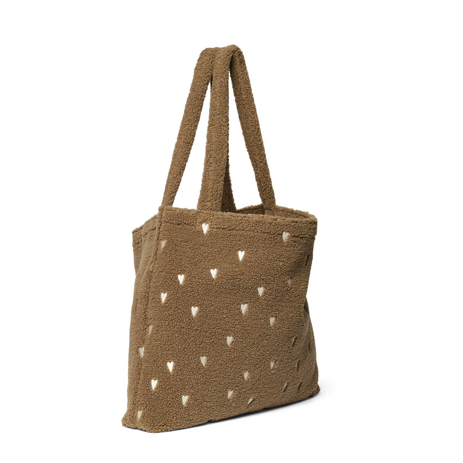 Studio Noos luiertas Brown Teddy Hearts Mom Bag bruin