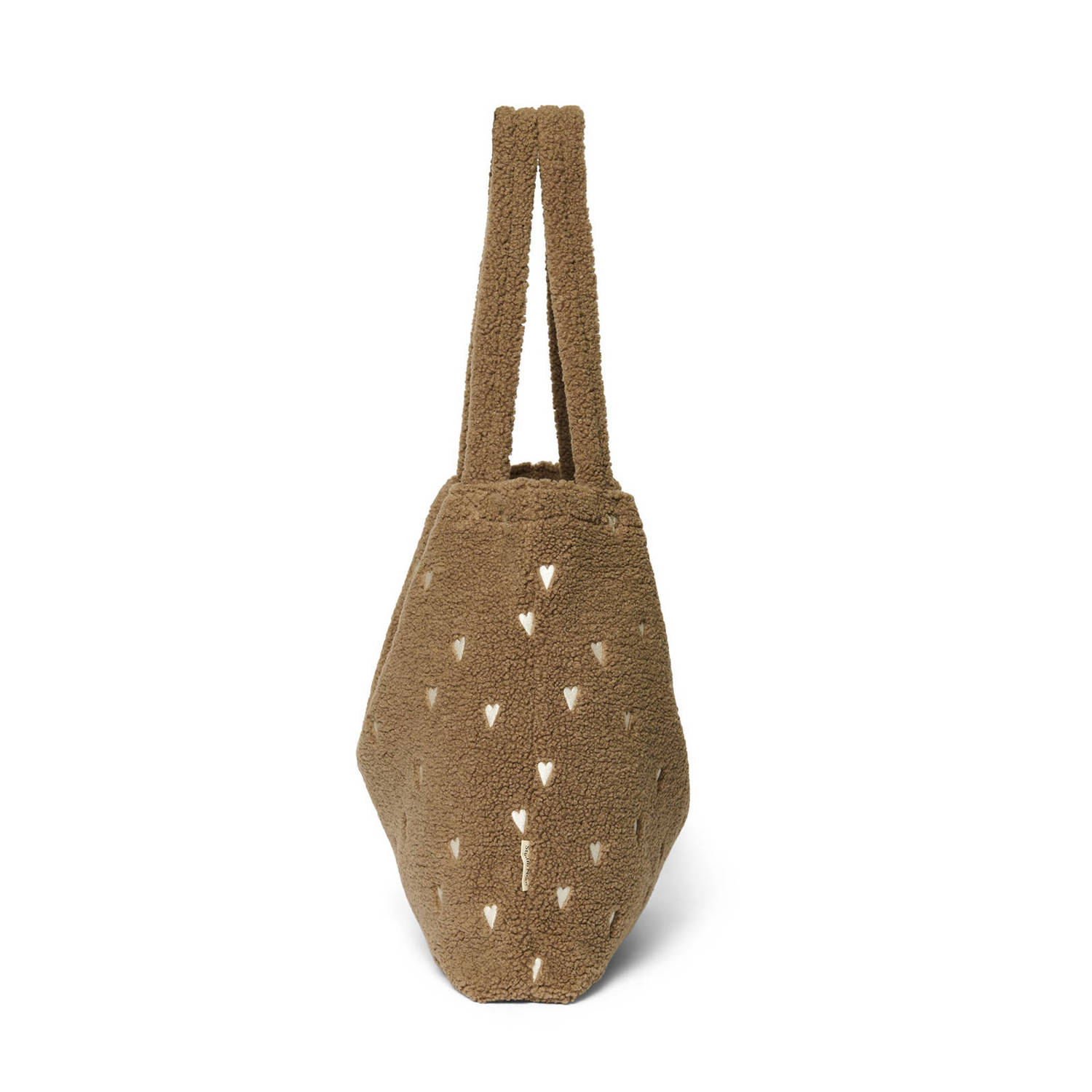 Studio Noos luiertas Brown Teddy Hearts Mom Bag bruin