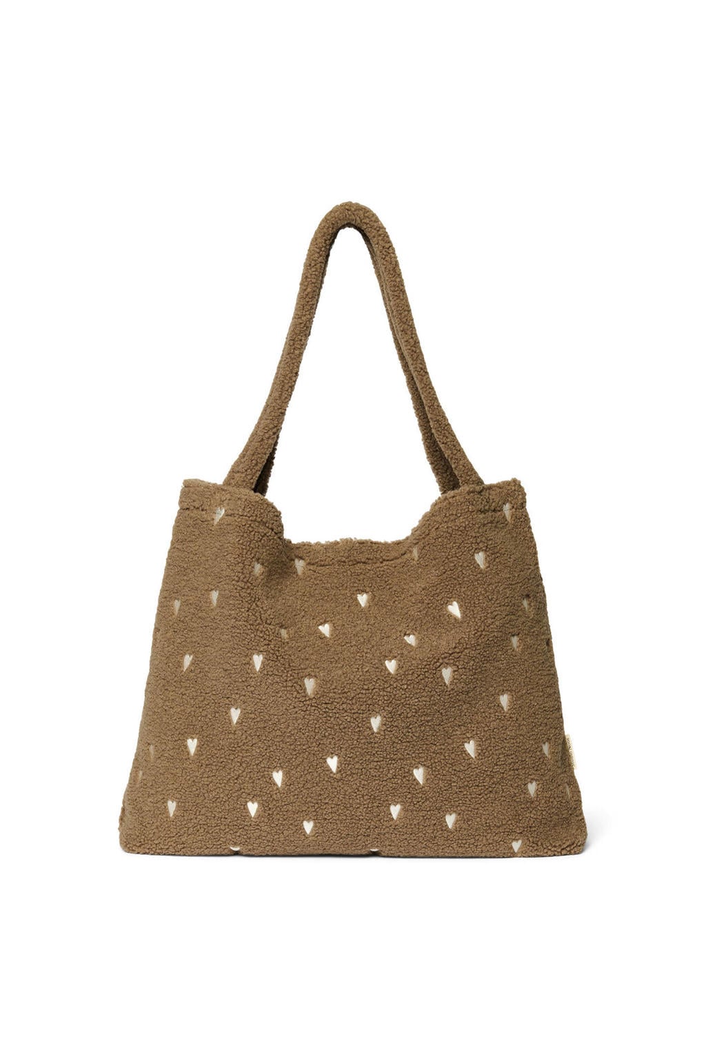 Studio Noos luiertas Brown Teddy Hearts Mom Bag bruin