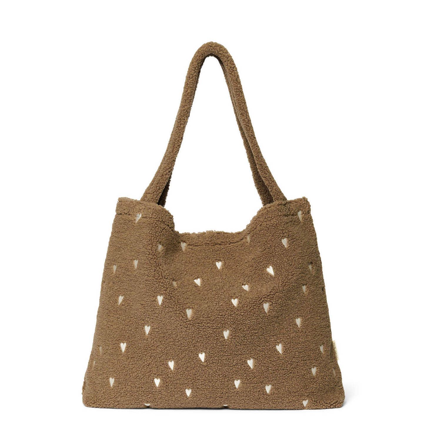 Studio Noos luiertas Brown Teddy Hearts Mom Bag bruin