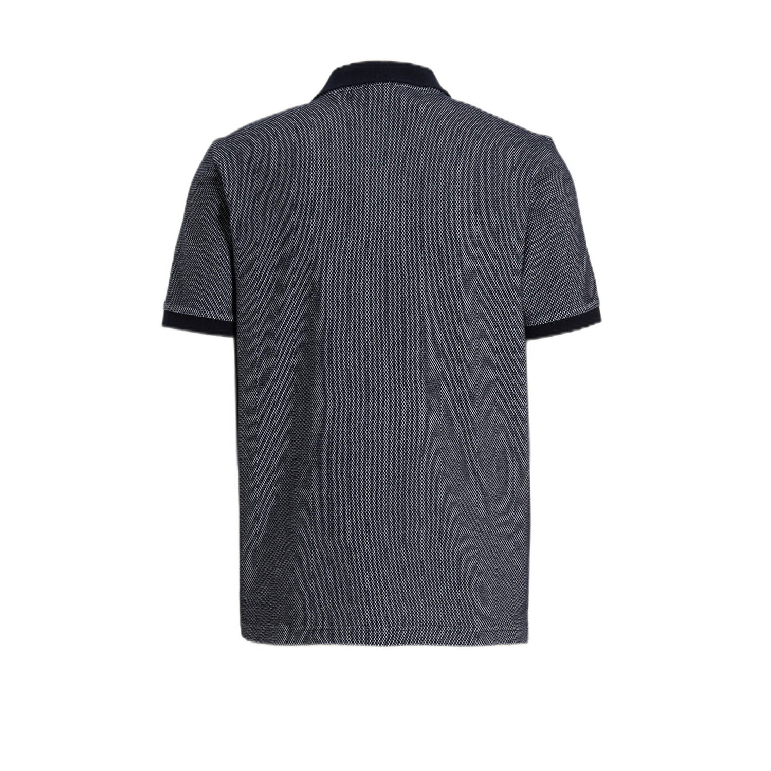 anytime polo met ingebreid patroon marine