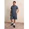 Anytime jacquard short marineblauw