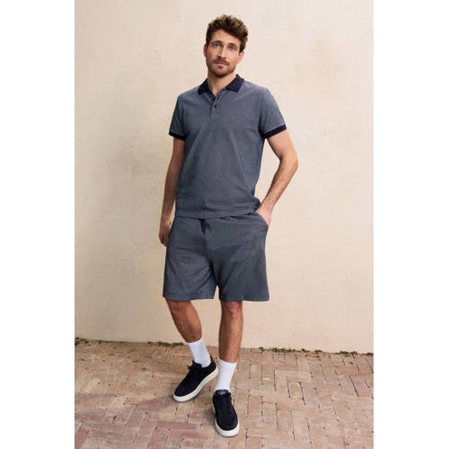 anytime jacquard short marineblauw afbeelding
