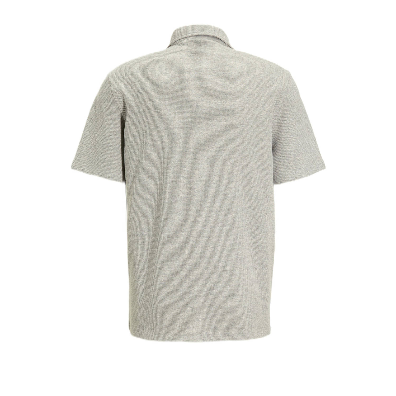 anytime waffle shirt grijs melange