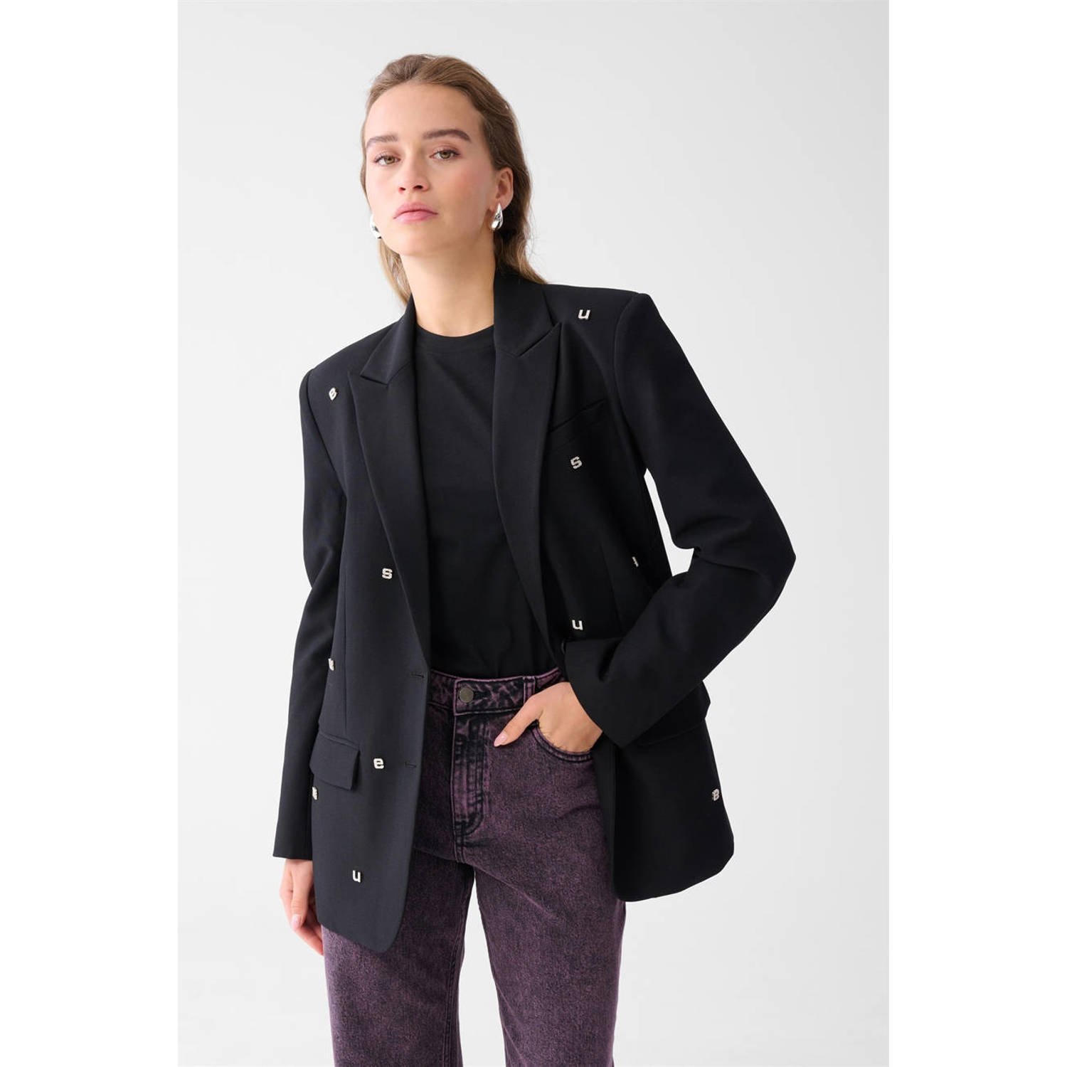 Shoeby oversized blazer zwart