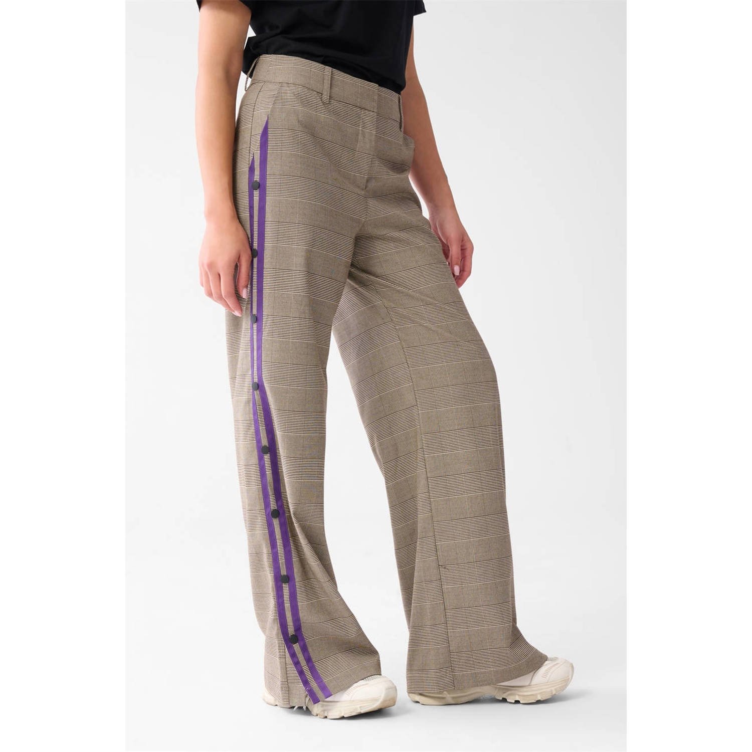 Shoeby wide leg pantalon bruin
