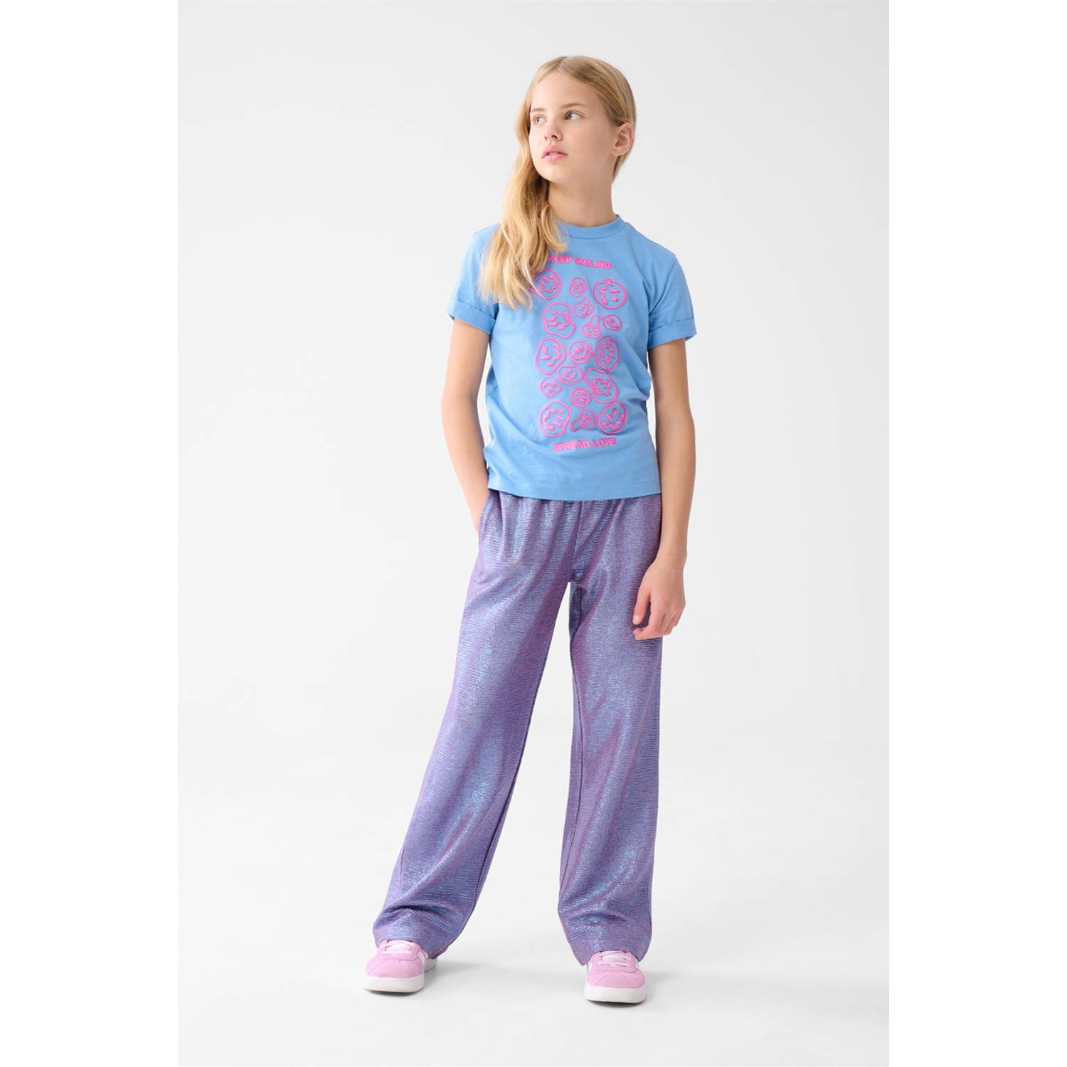 Shoeby wide leg casual broek paars