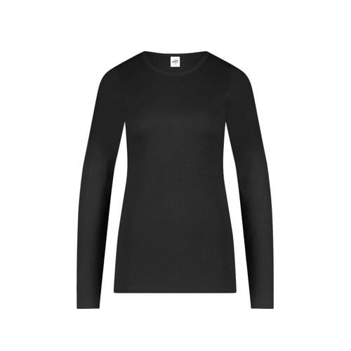 ten Cate thermoshirt met Viloft en ribstructuur zwart afbeelding