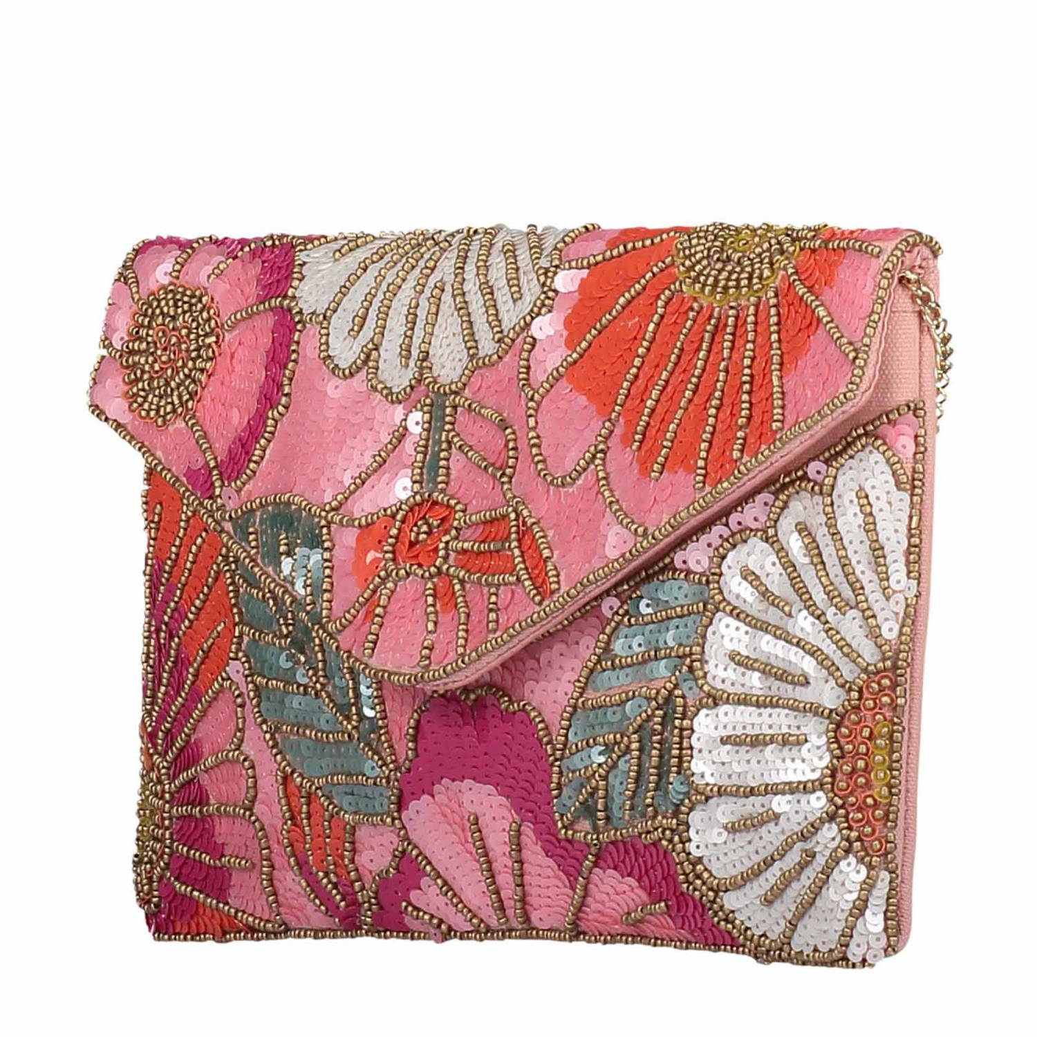 Bulaggi clutch met strass Flower roze