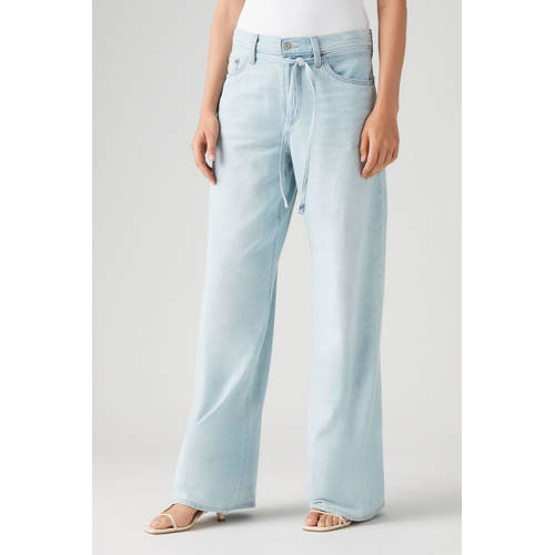 Levi's XL STRAIGHT high waist wide leg jeans light blue denim afbeelding