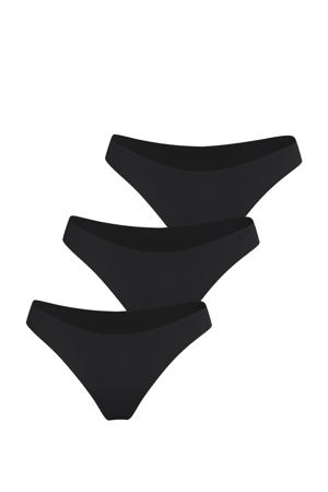 seamless slip (set van 3) zwart