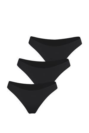 seamless slip (set van 3) zwart