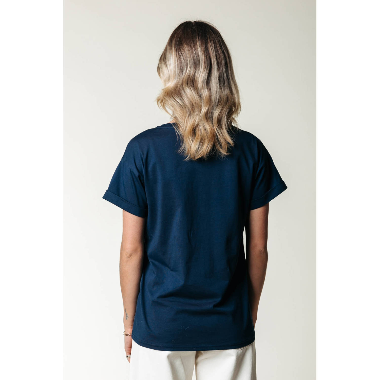 Colourful Rebel T-shirt donkerblauw