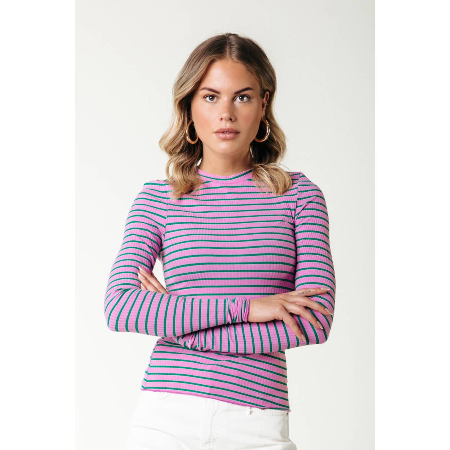 Colourful Rebel pullover roze