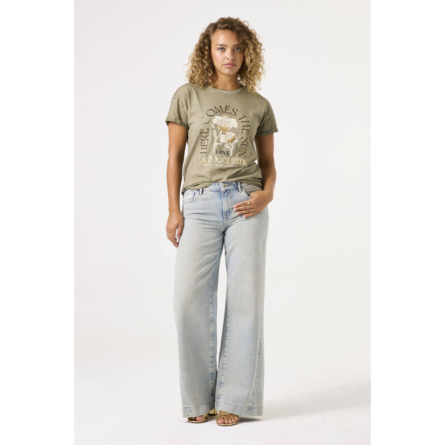 Garcia T-shirt olijfgroen