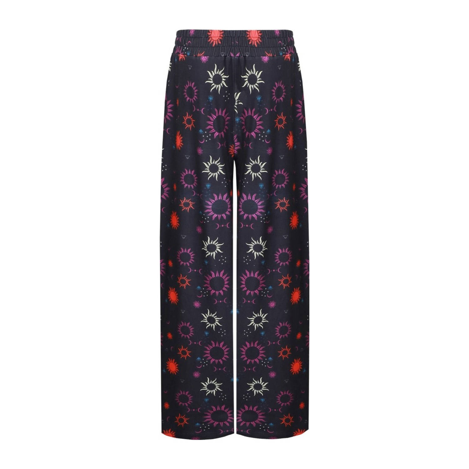 FLURESK wide leg regular waist broek multi