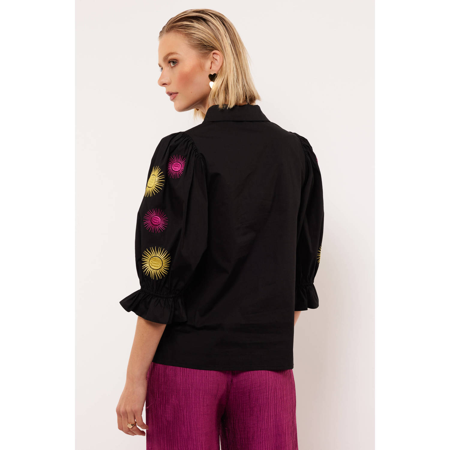 FLURESK blouse zwart