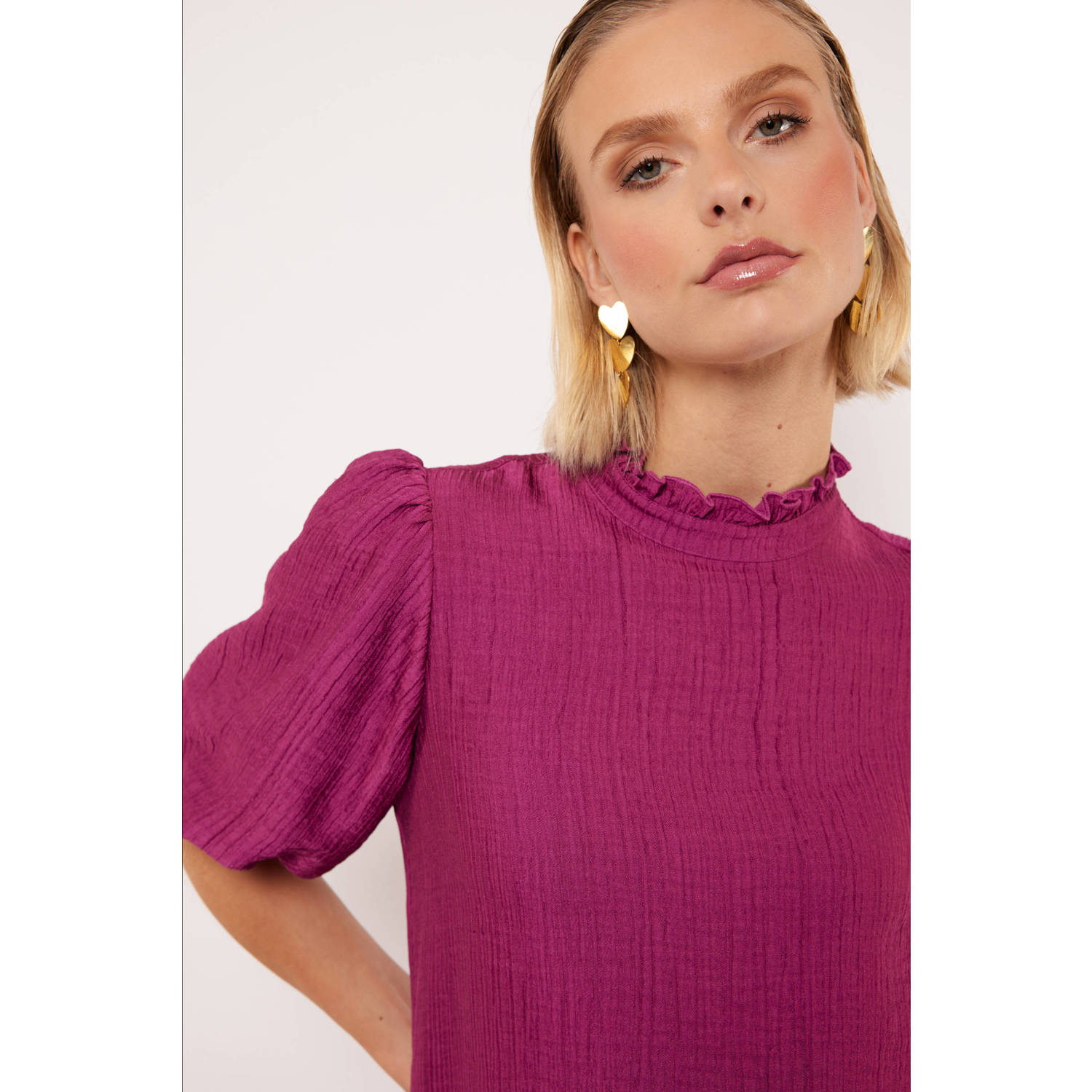 FLURESK blousetop paars