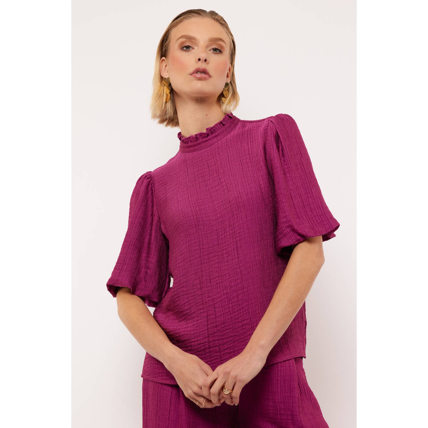 FLURESK blousetop paars