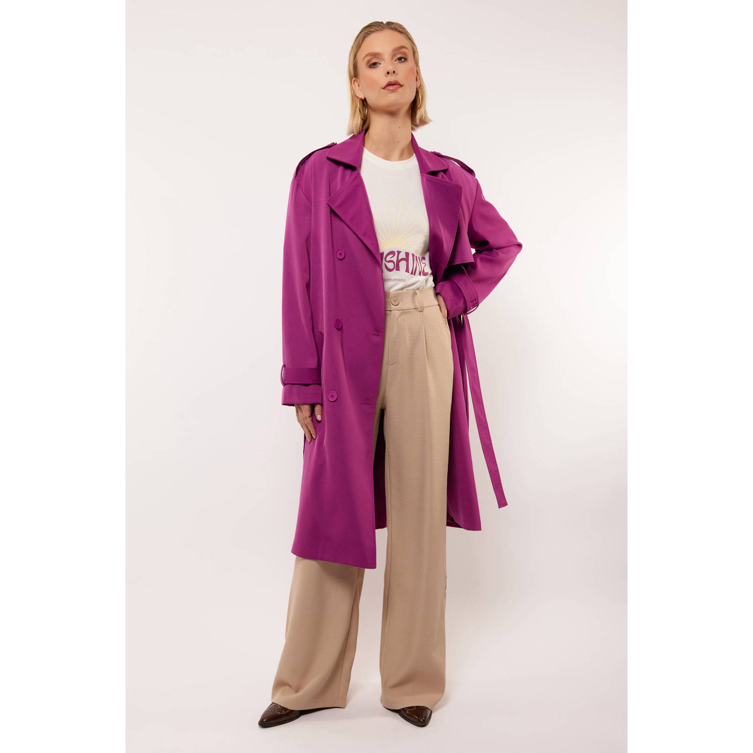 FLURESK trenchcoat paars