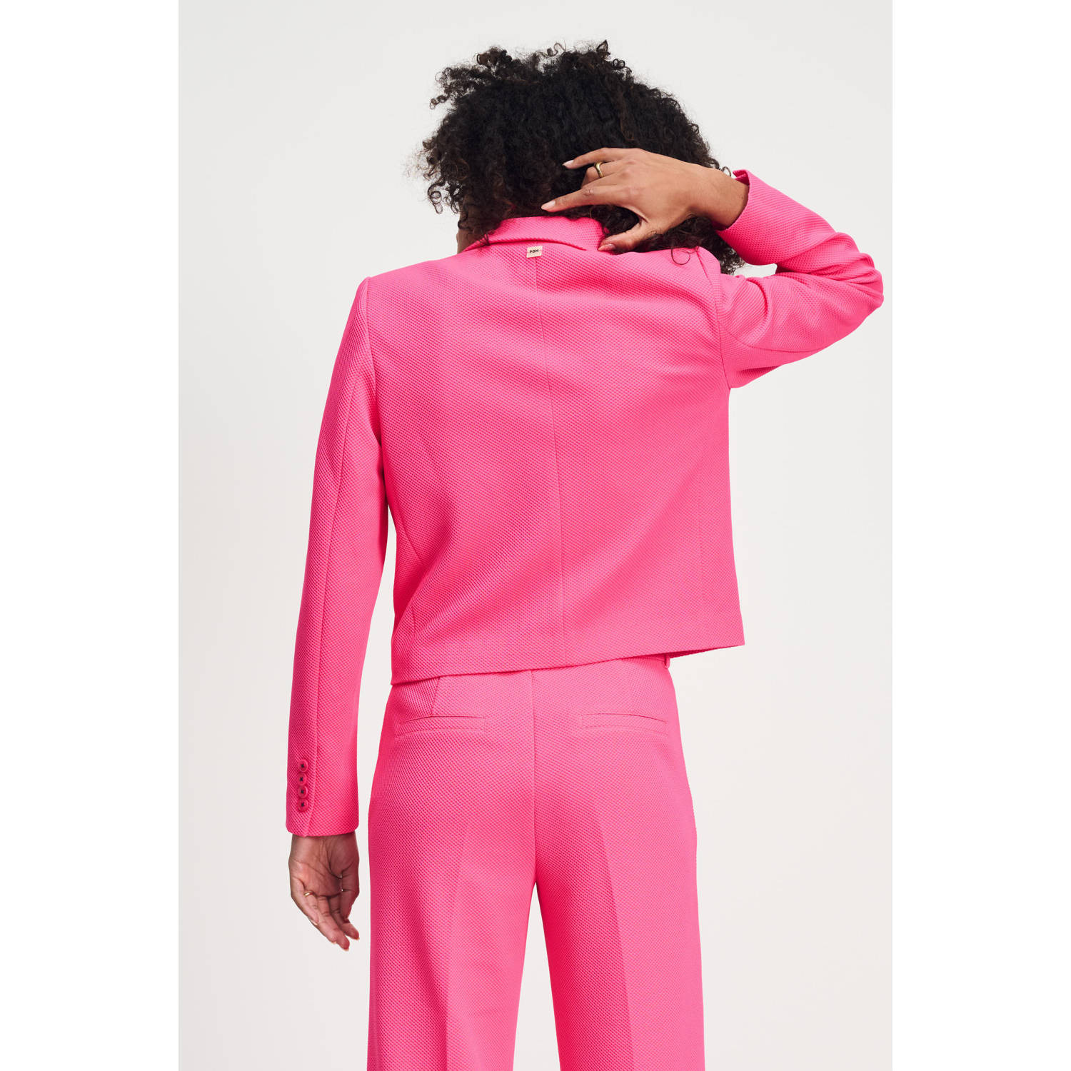 POM Amsterdam cropped blazer roze