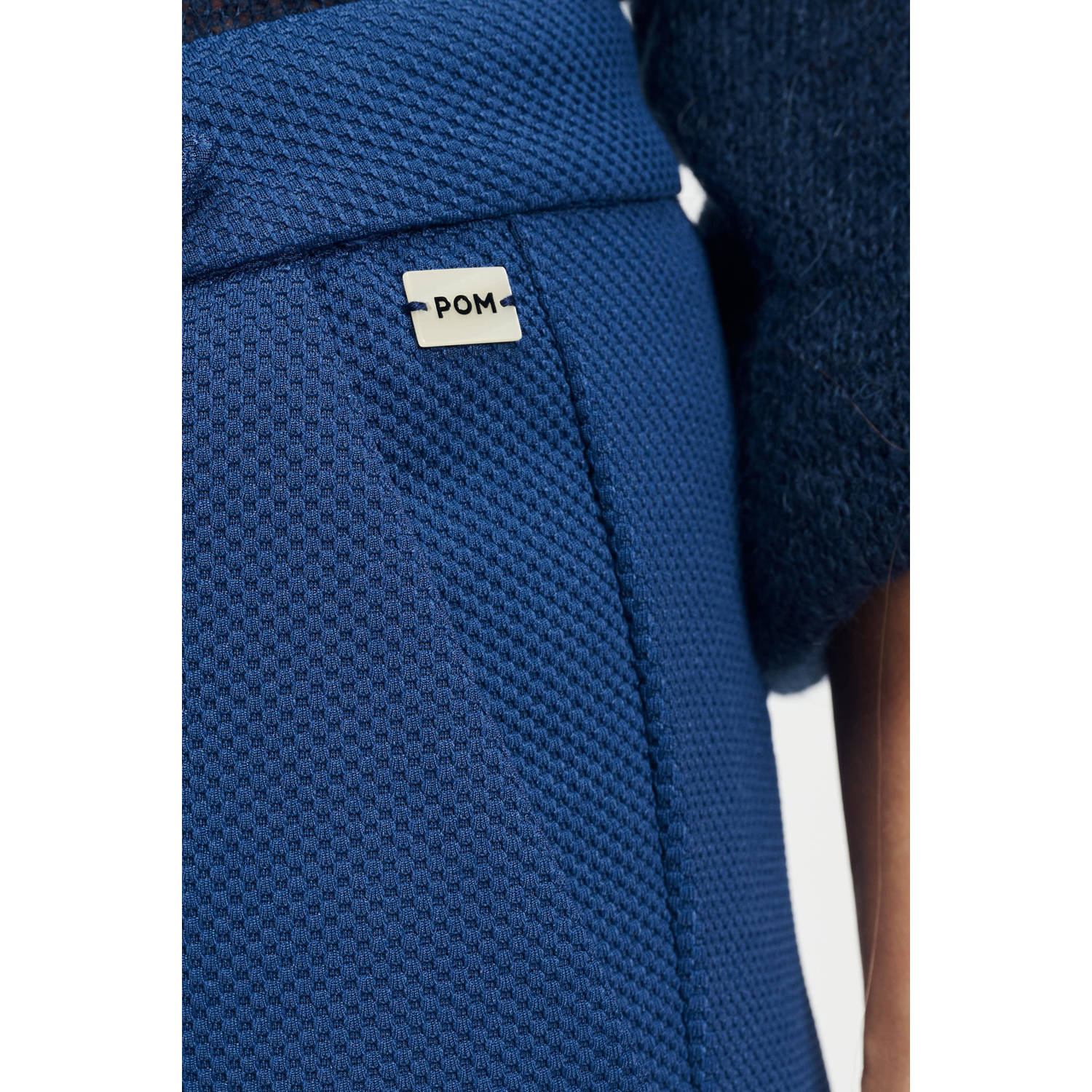 POM Amsterdam wide leg pantalon donkerblauw