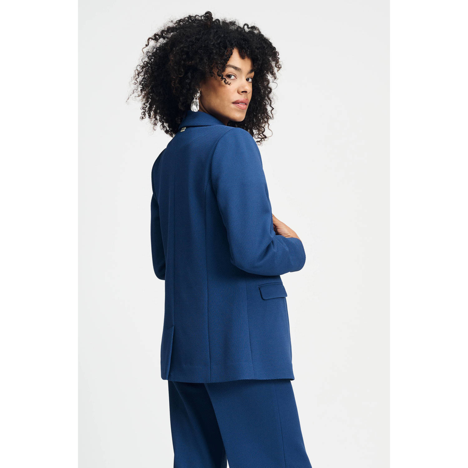 POM Amsterdam regular blazer donkerblauw