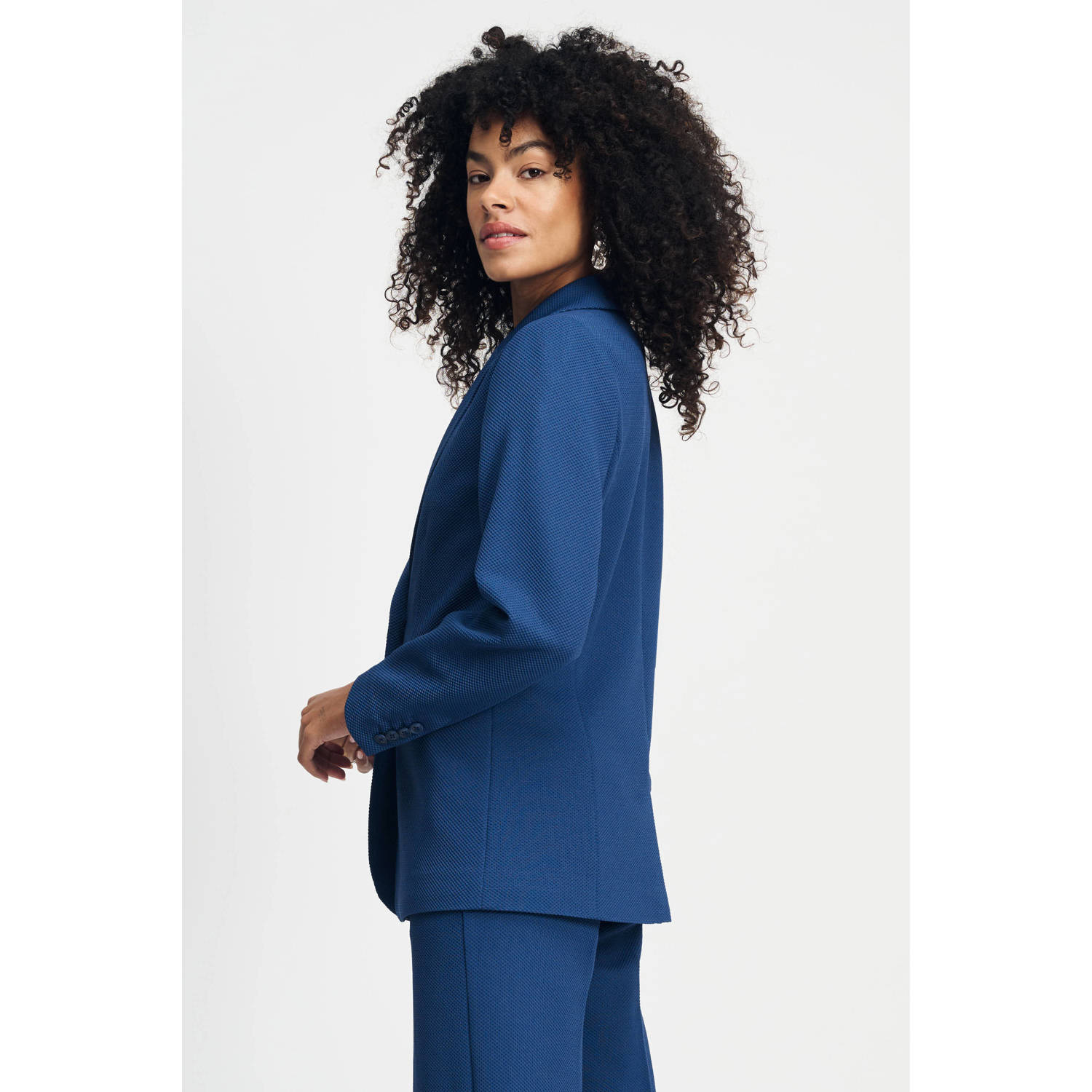 POM Amsterdam regular blazer donkerblauw