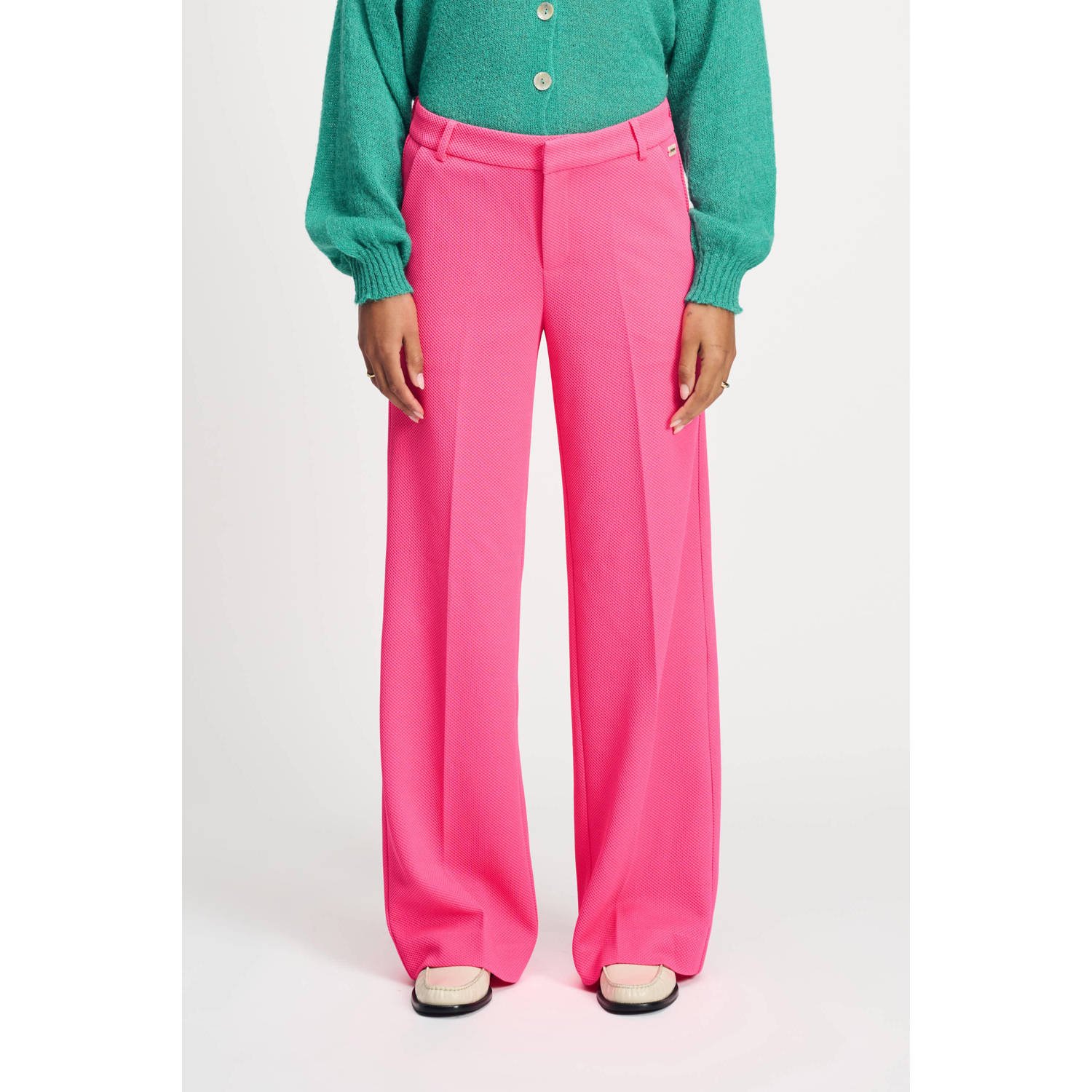 POM Amsterdam wide leg pantalon roze