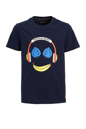 T-shirt Pakis met printopdruk donkerblauw