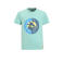 Orange Stars T-shirt Pauro met printopdruk cyaan