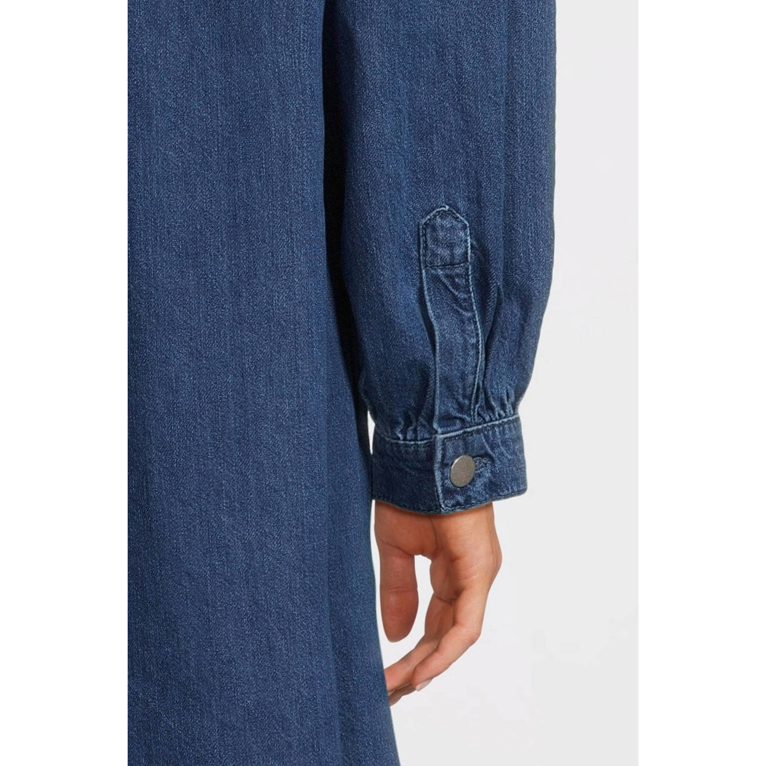 MSCH Copenhagen blousejurk medium blue denim