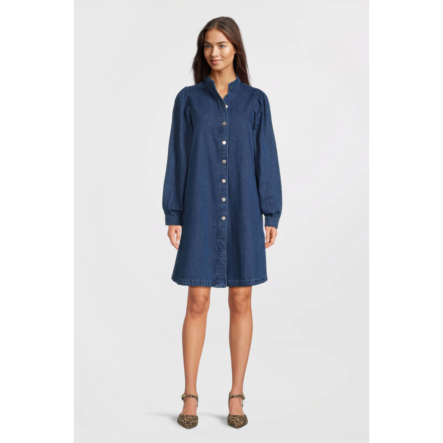 MSCH Copenhagen blousejurk medium blue denim