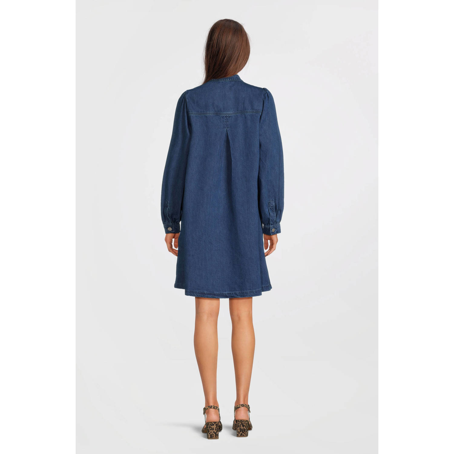 MSCH Copenhagen blousejurk medium blue denim