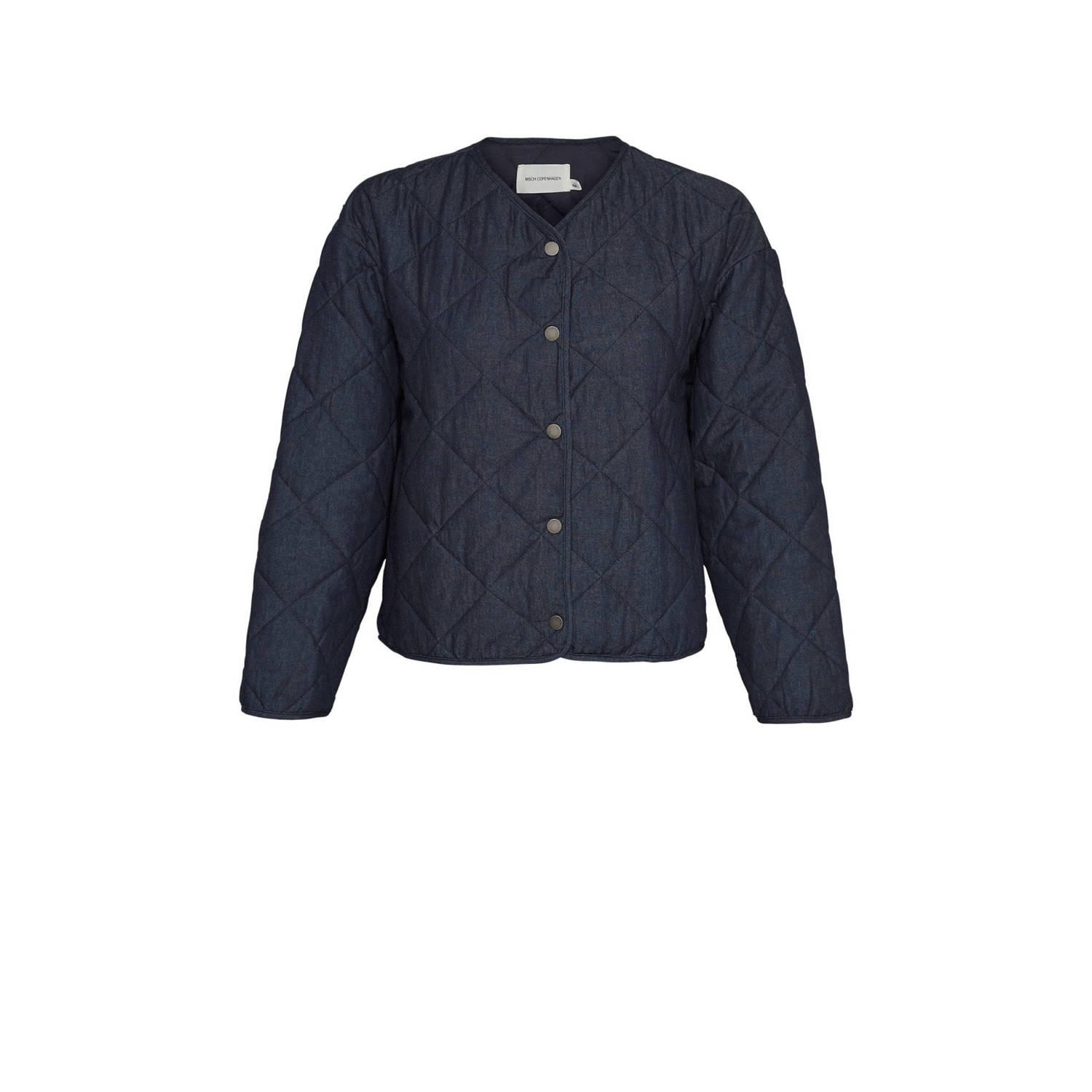 Moss copenhagen Blauwe Denim Gewatteerde Lysandra Jas Blue Dames