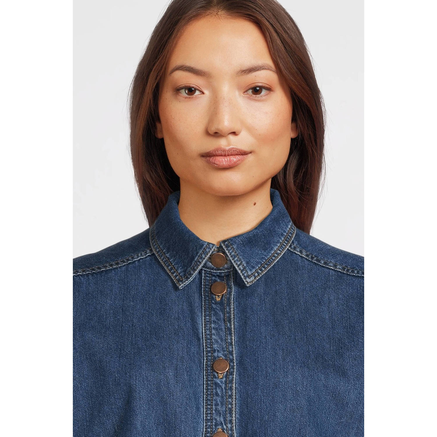 MSCH Copenhagen blouse medium blue denim