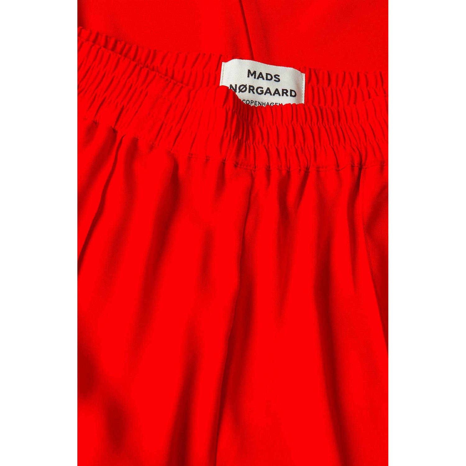 MADS NØRGAARD COPENHAGEN wide leg regular waist broek rood