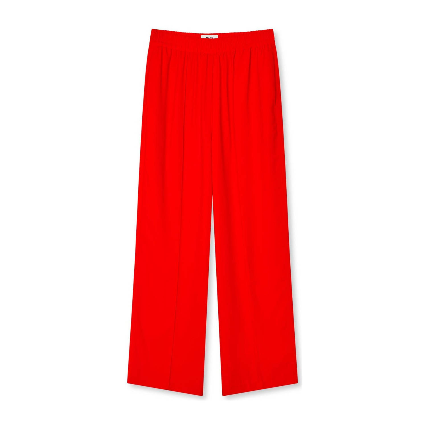 MADS NØRGAARD COPENHAGEN wide leg regular waist broek rood