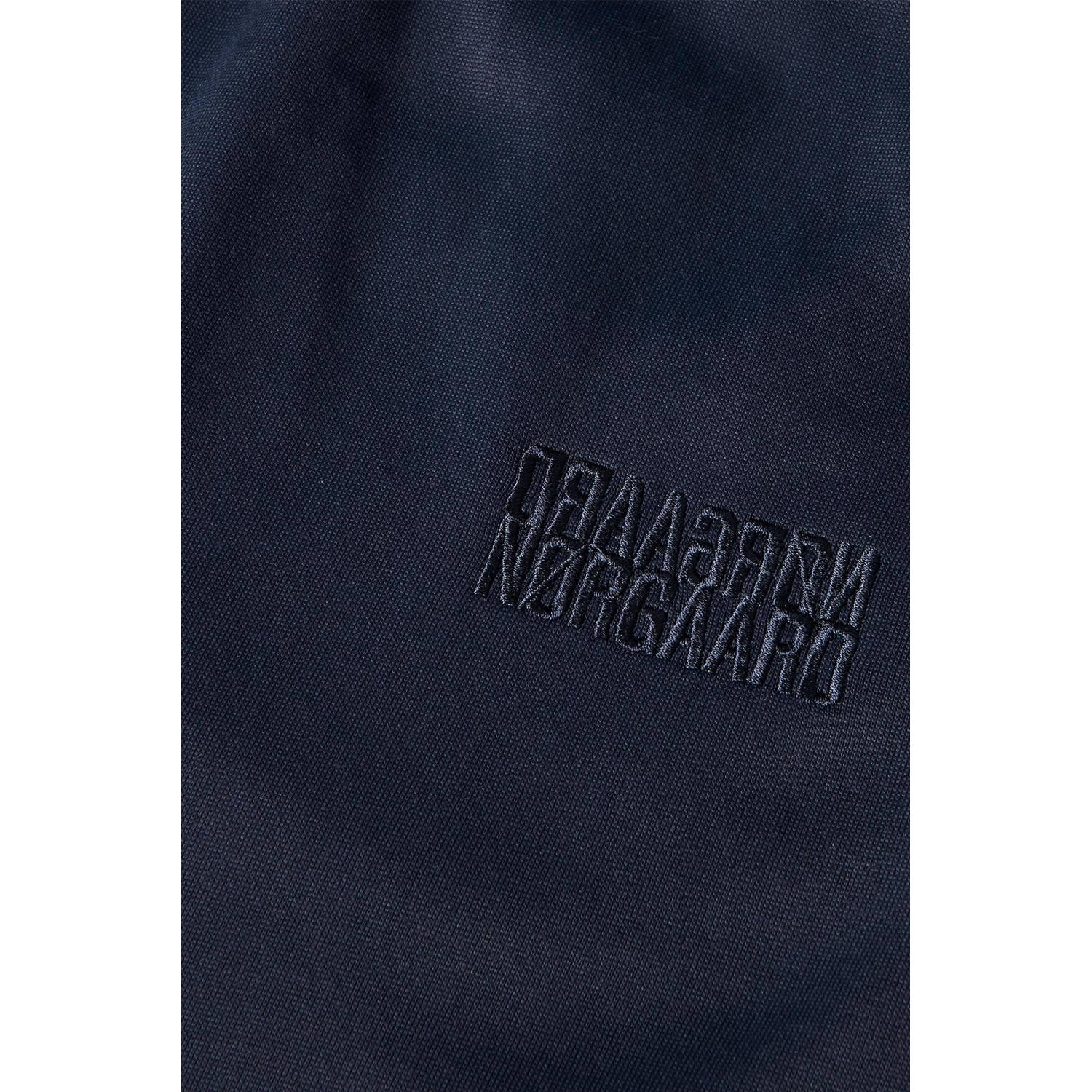 MADS NØRGAARD COPENHAGEN wide leg regular waist broek marine