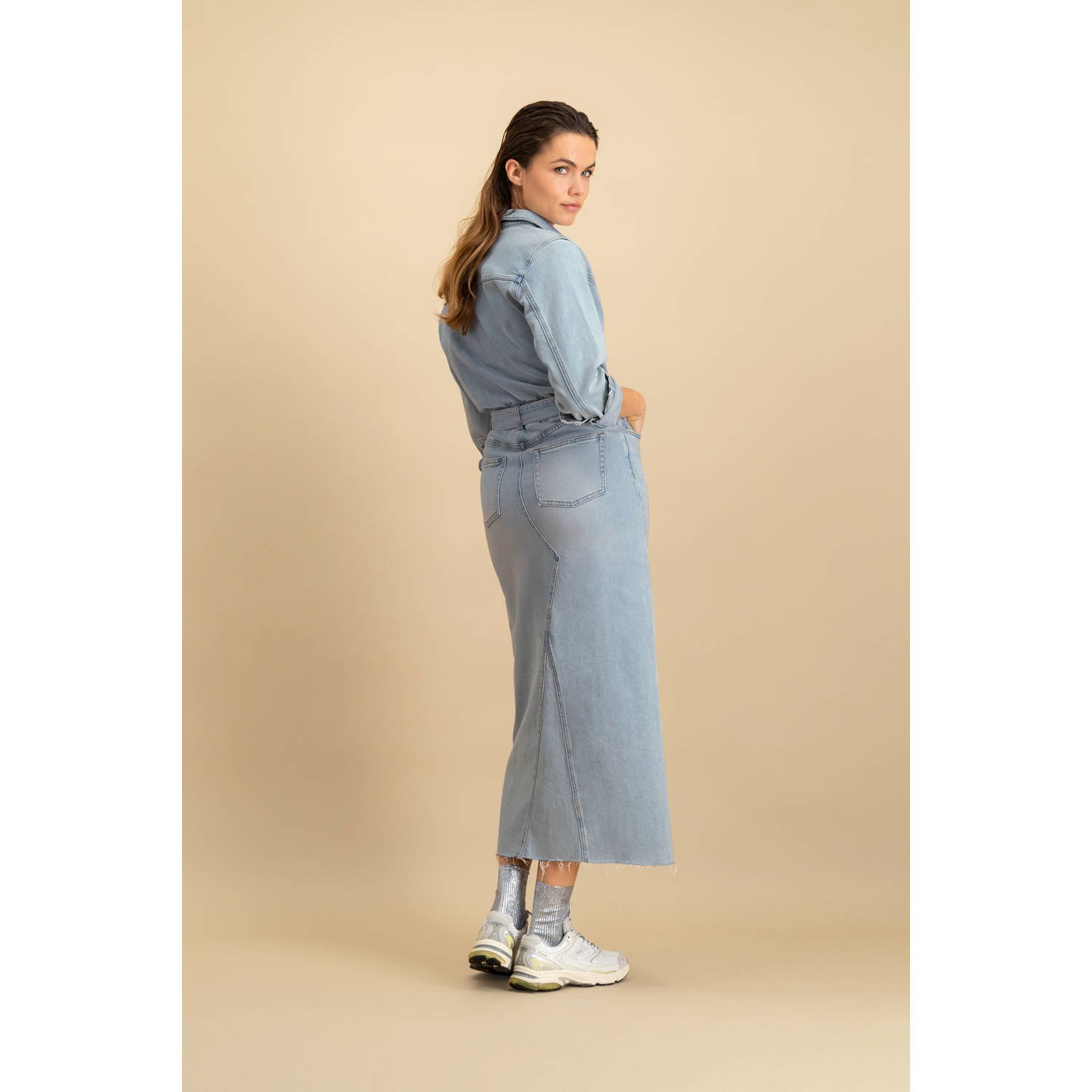 CIRCLE OF TRUST Dames Jurken Bella Dnm Dress Lichtblauw
