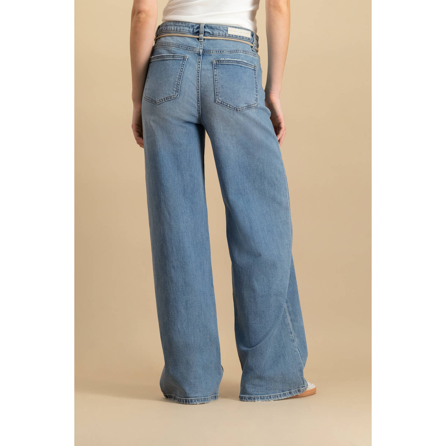 Circle of Trust high waist wide leg jeans medium blue denim