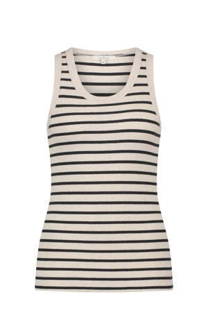 mouwloze top zwart