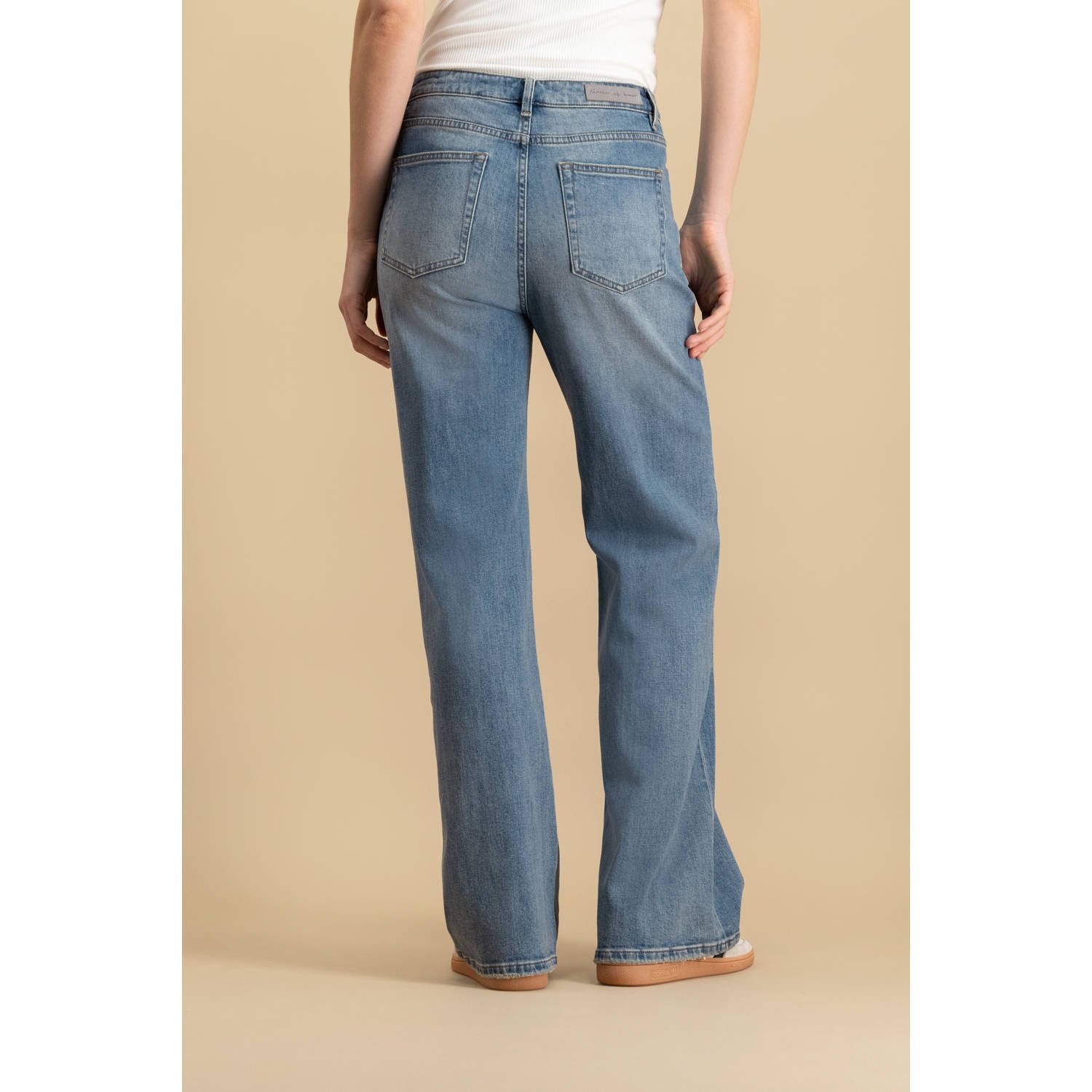 Circle of Trust high waist wide leg jeans medium blue denim