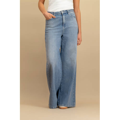 Circle of Trust high waist wide leg jeans medium blue denim afbeelding
