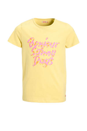 T-shirt met print geel