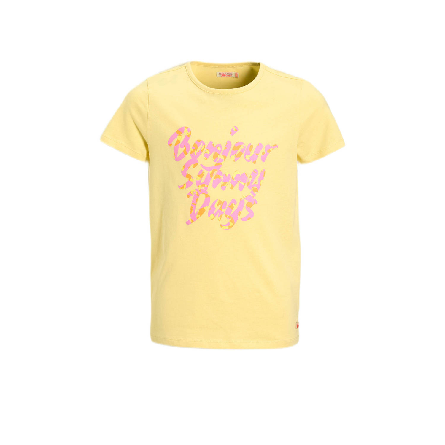 Orange Stars T-shirt met print geel