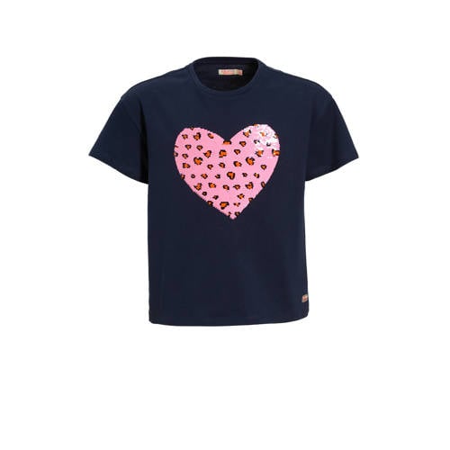 Orange Stars T-shirt met pailletten roze afbeelding